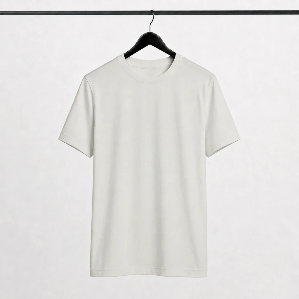 Camiseta Lisa Casual Off White frente
