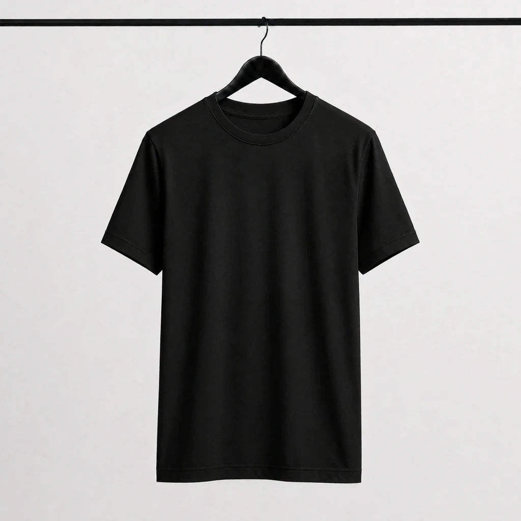 Camiseta Lisa Casual — Preta